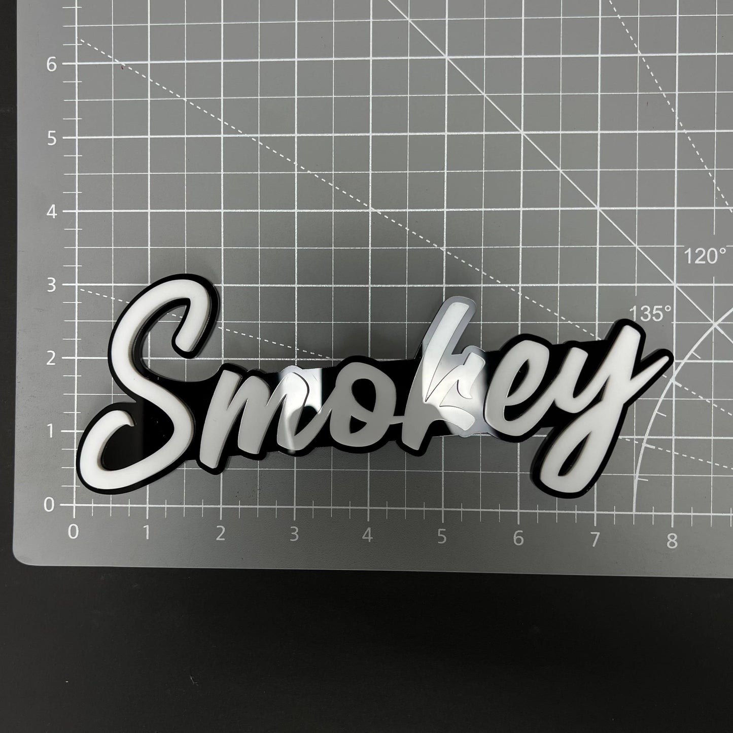 1PC Smokey 3D Acrylic Badge - Car Truck Emblem Fender Tailgate Trunk Sticker