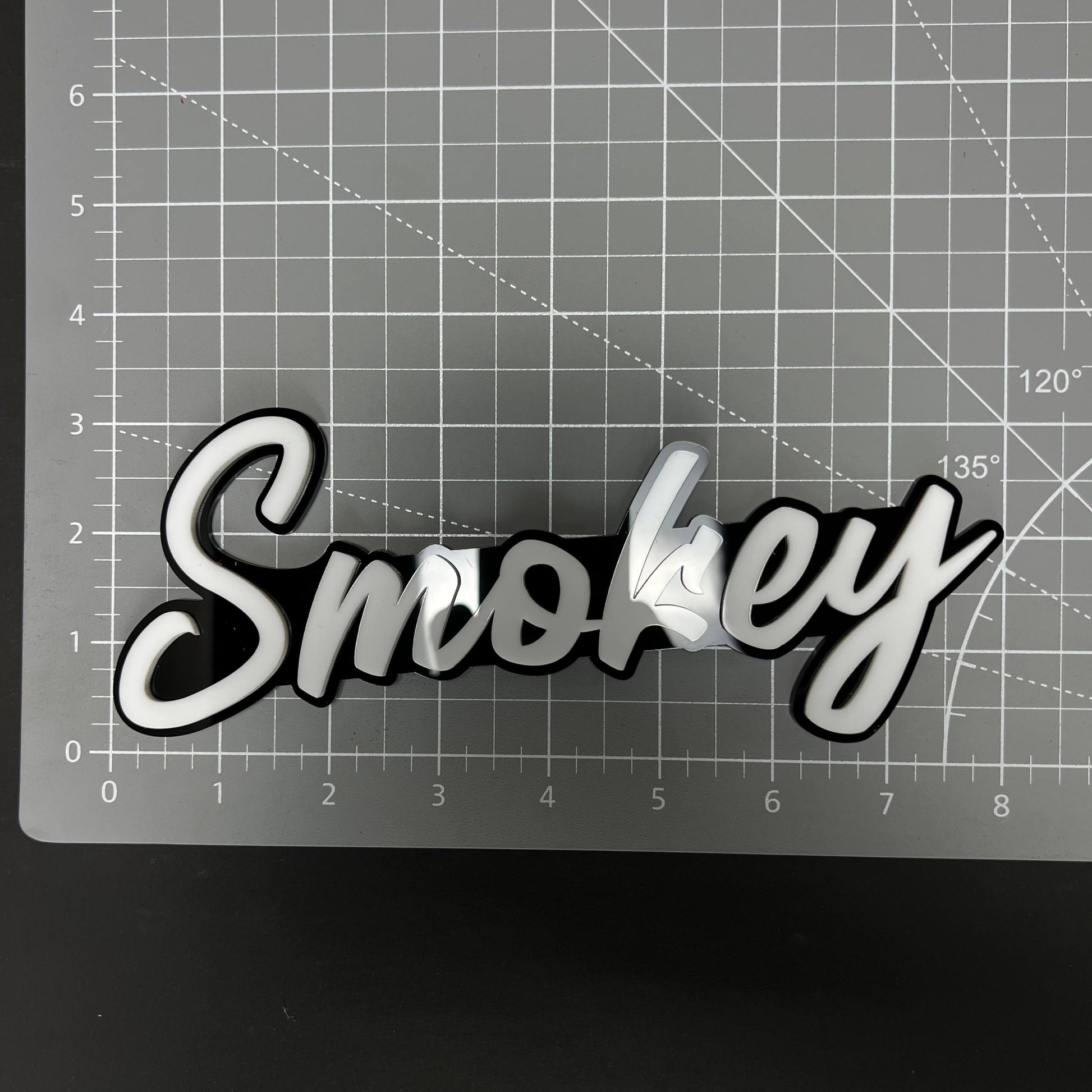 1PC Smokey 3D Acrylic Badge - Car Truck Emblem Fender Tailgate Trunk Sticker