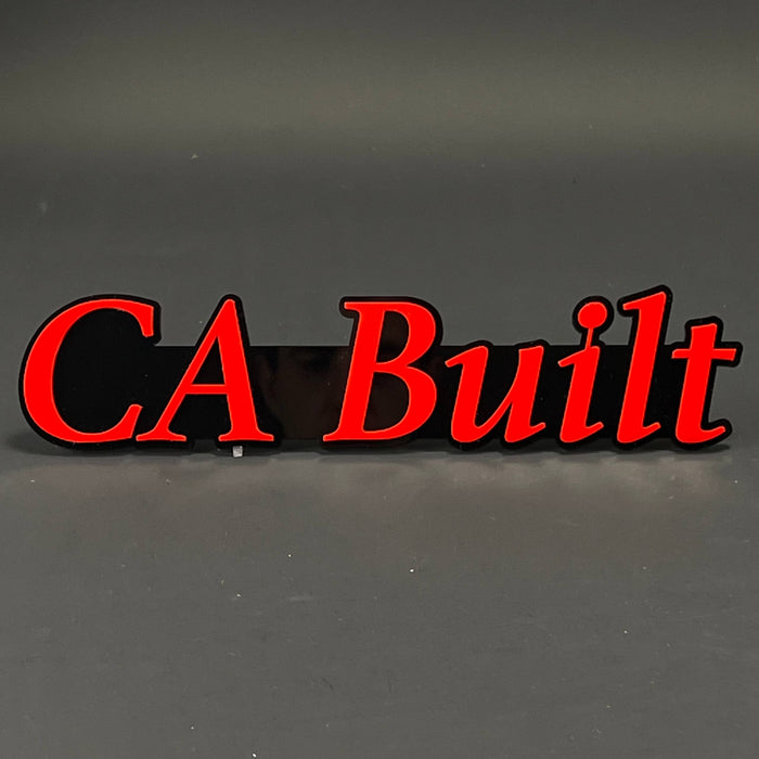 1PC CA Built 3D Acrylic Badge - Car Truck Emblem Fender Tailgate Trunk Sticker