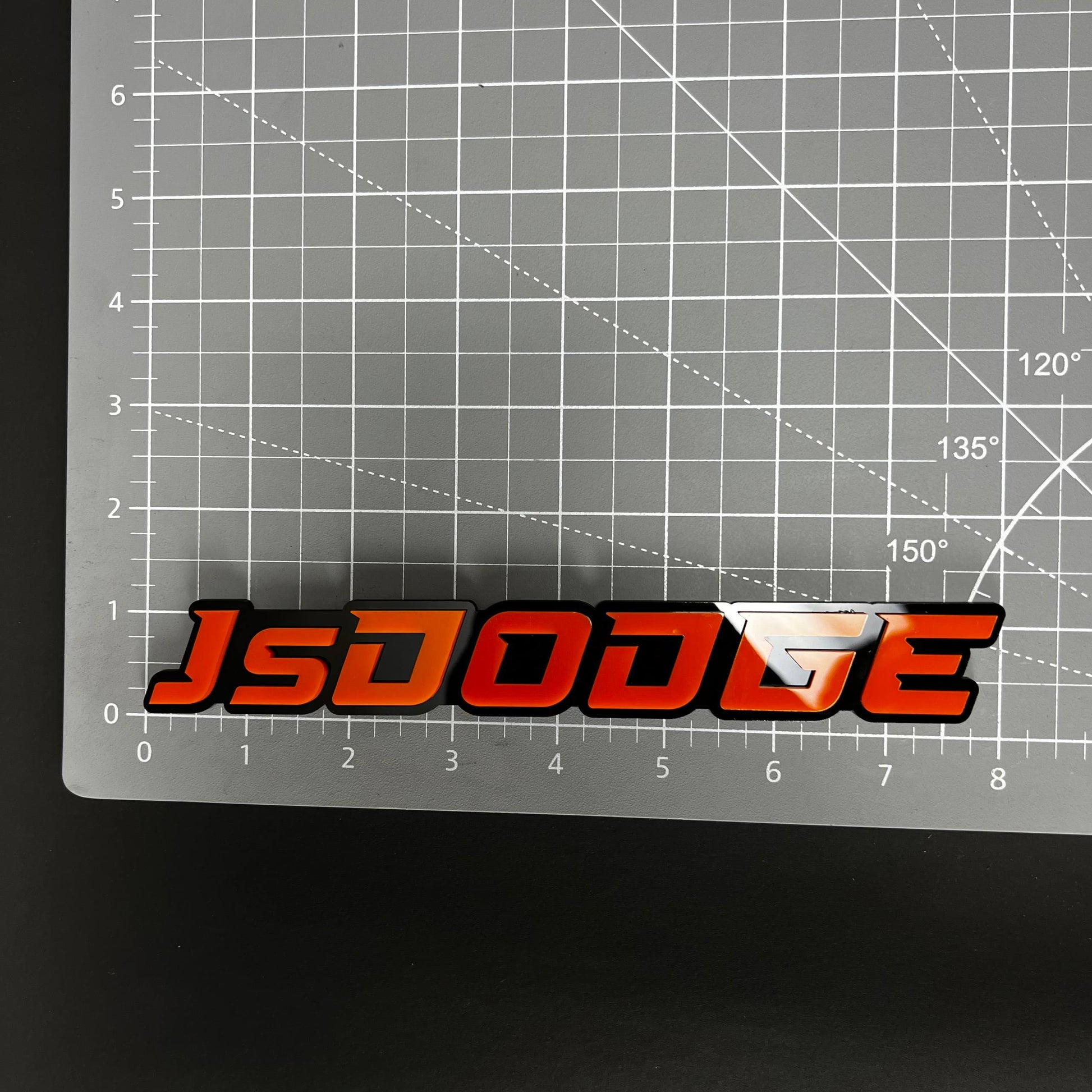 1PC JsDODGE 3D Acrylic Badge - Car Truck Emblem Fender Tailgate Trunk Sticker