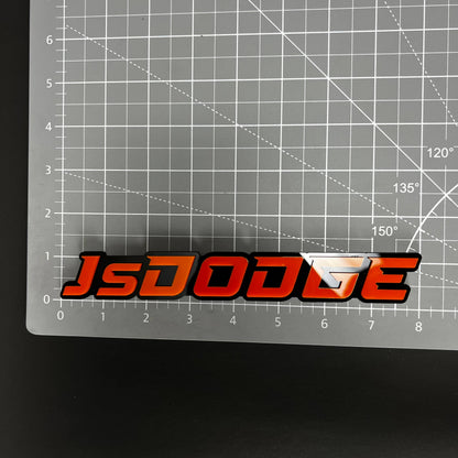 1PC JsDODGE 3D Acrylic Badge - Car Truck Emblem Fender Tailgate Trunk Sticker