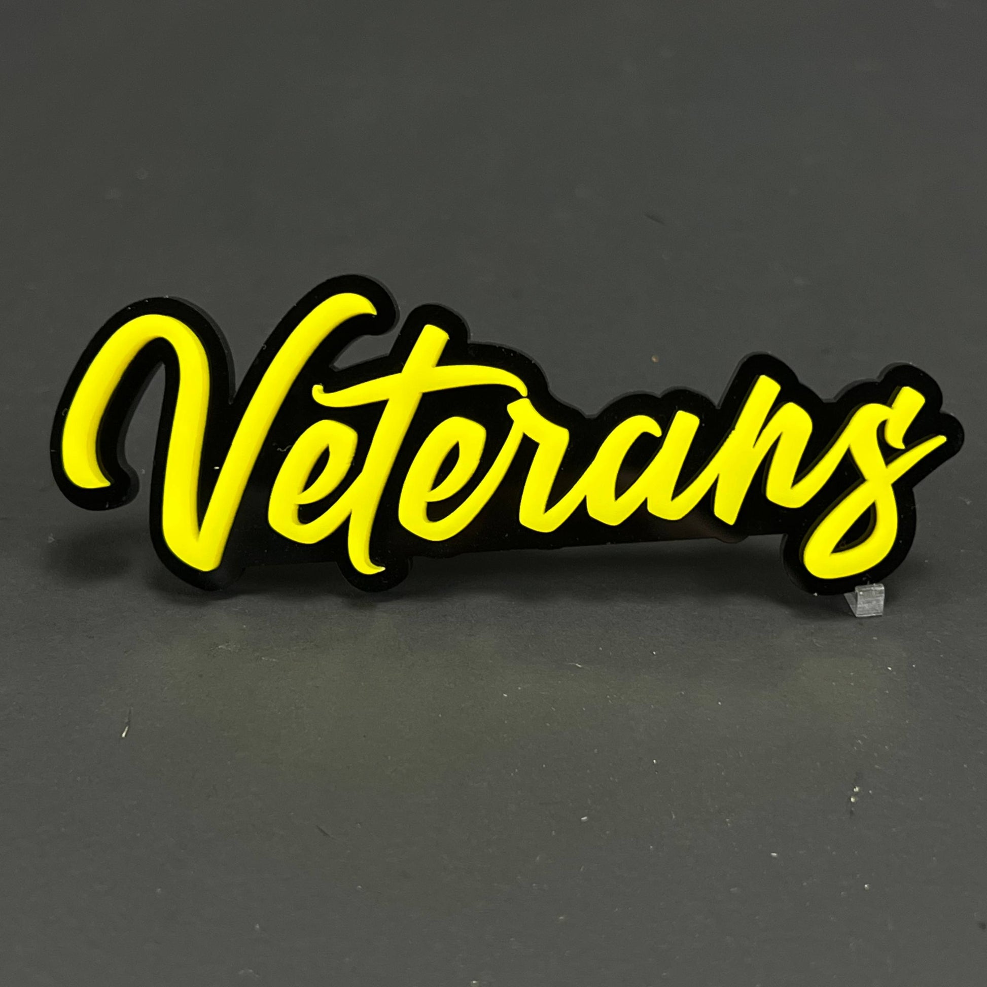 1PC Veterans 3D Acrylic Badge - Car Truck Emblem Fender Tailgate Trunk Sticker