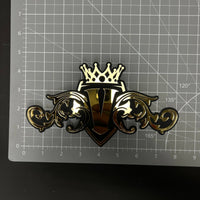 1PC V Crest 3D Acrylic Badge - Car Truck Emblem Fender Tailgate Trunk Sticker