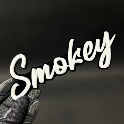 1PC Smokey 3D Acrylic Badge - Car Truck Emblem Fender Tailgate Trunk Sticker