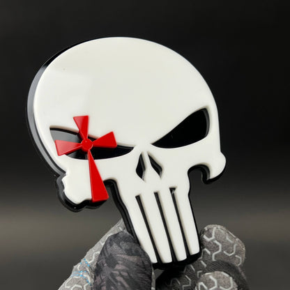 1PC Punisher Skull 3D Acrylic Badge - Car Truck Emblem Fender Sticker