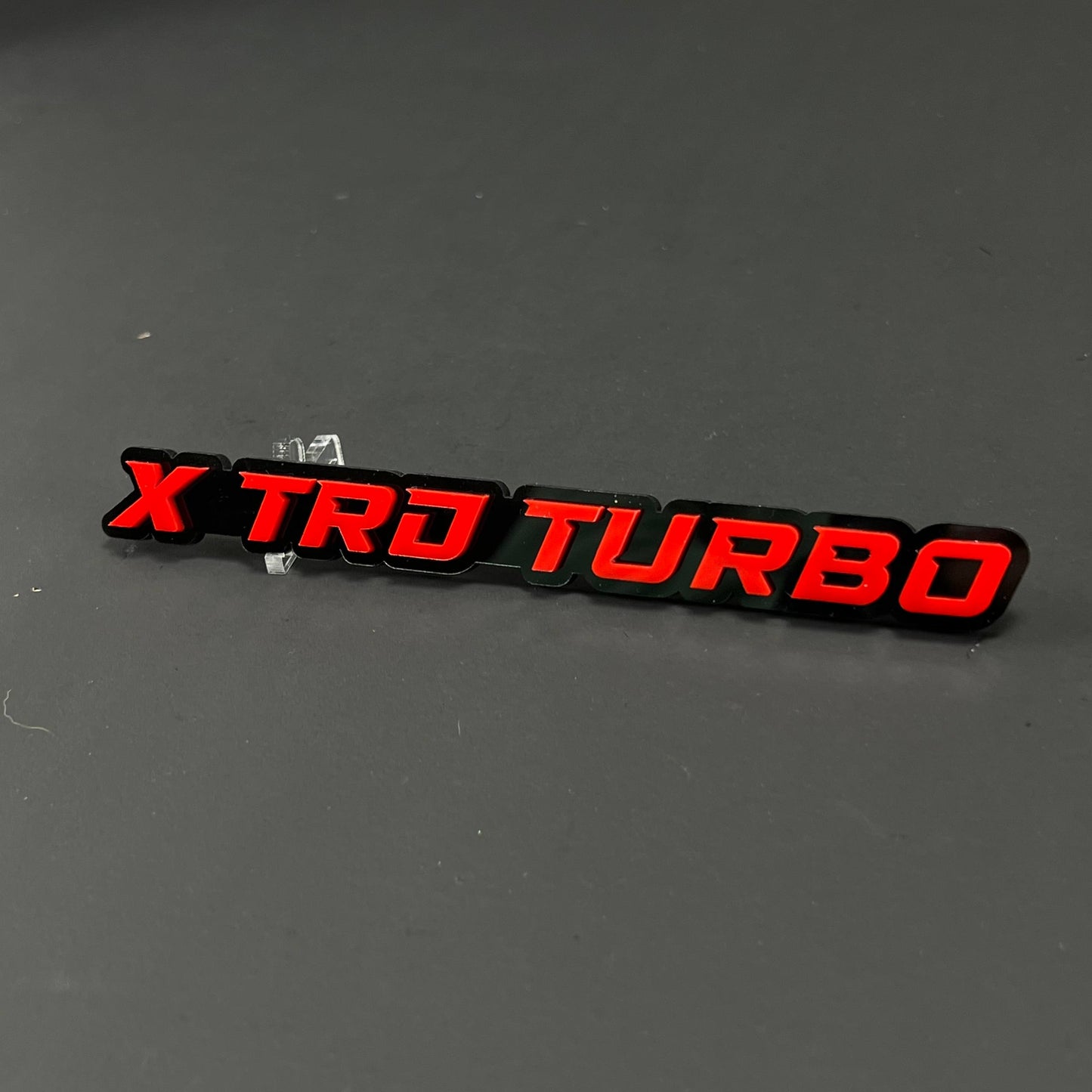 1PC X TRD TURBO 3D Acrylic Badge - Car Truck Emblem Fender Sticker