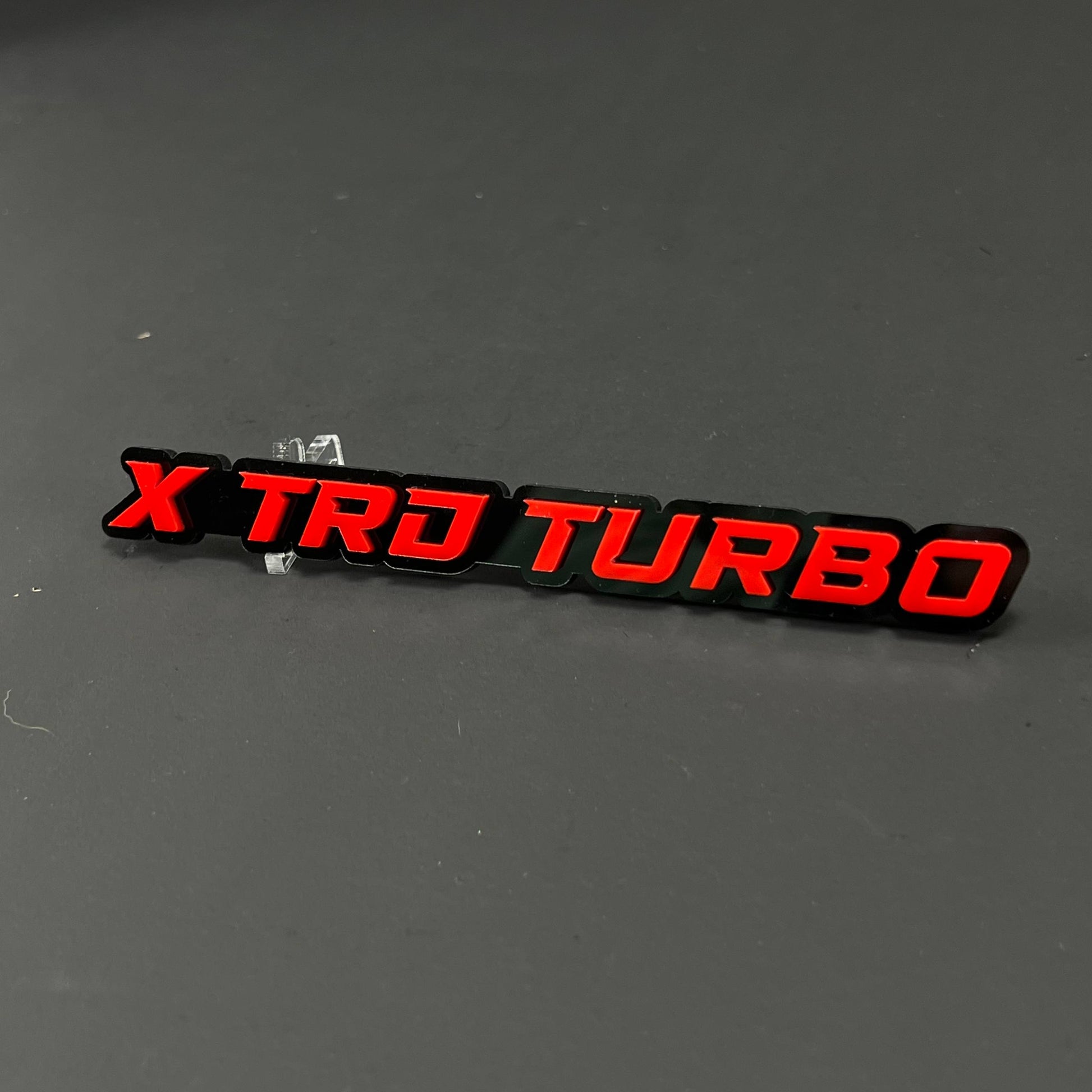 1PC X TRD TURBO 3D Acrylic Badge - Car Truck Emblem Fender Sticker