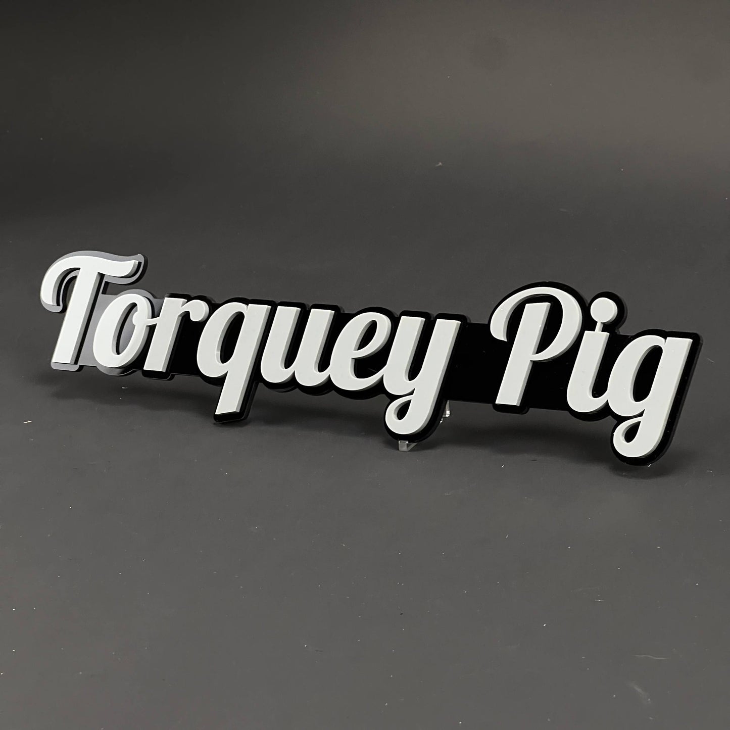 1PC Torquey Pig 3D Acrylic Badge - Car Truck Emblem Fender Sticker