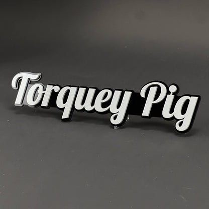 1PC Torquey Pig 3D Acrylic Badge - Car Truck Emblem Fender Sticker