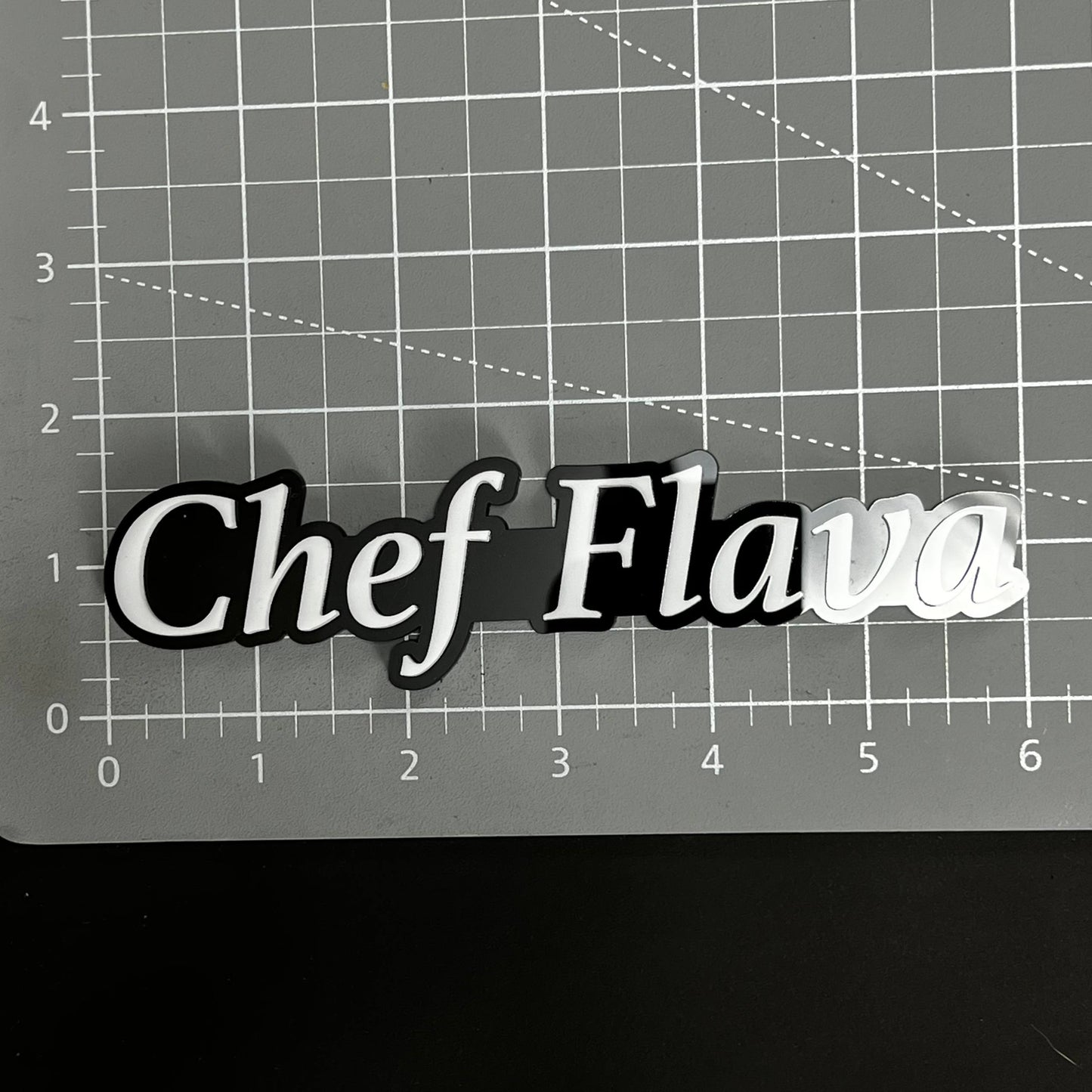 1PC Chef Flava 3D Acrylic Badge - Car Truck Emblem Fender Tailgate Trunk Sticker