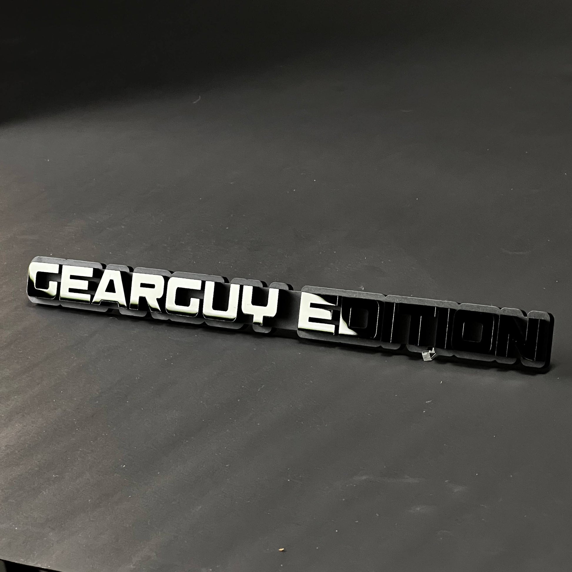 1PC GEARGUY EDITION 3D Acrylic Badge - Car Truck Emblem Fender Sticker