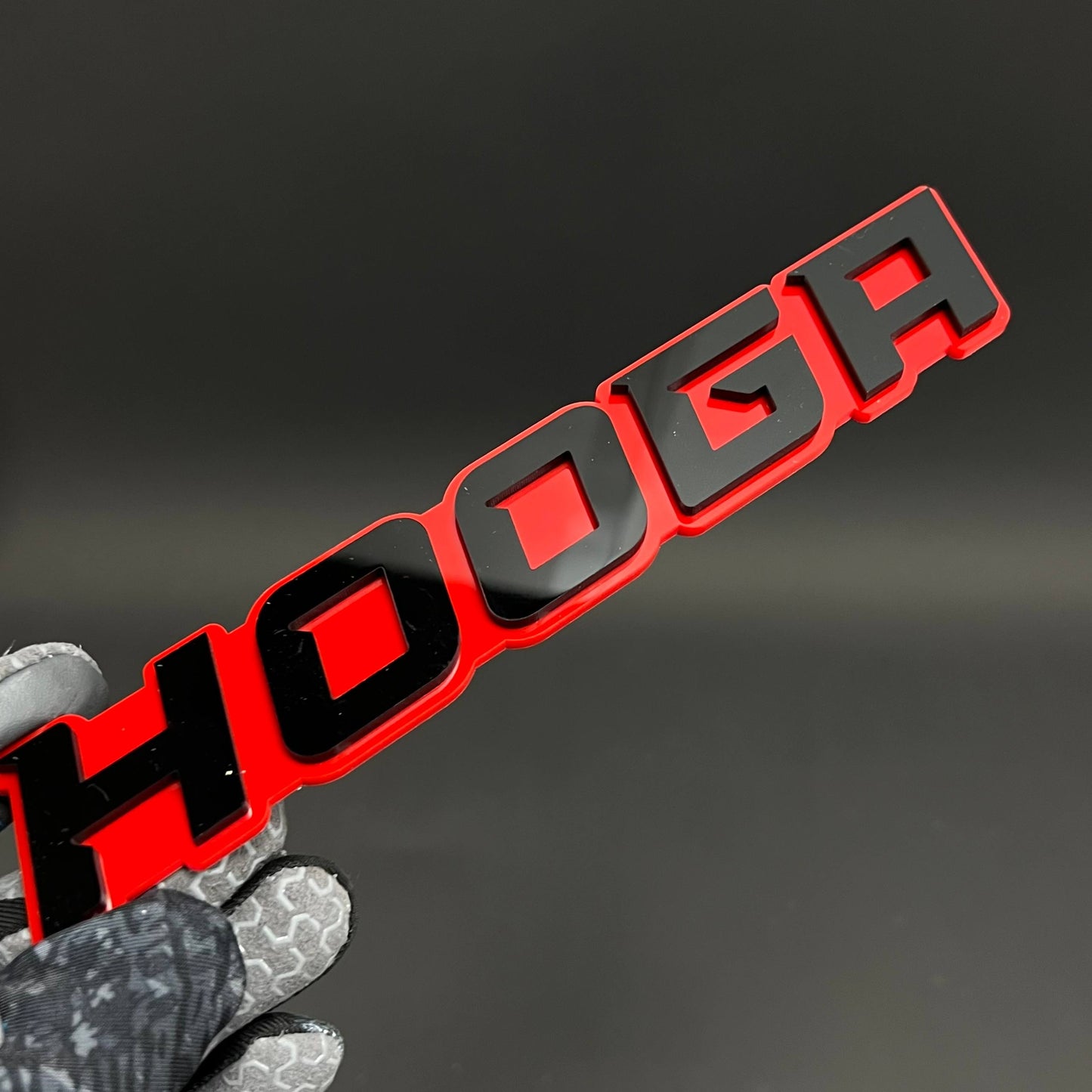 1PC HOOGA 3D Acrylic Badge - Car Truck Emblem Fender Tailgate Trunk Sticker