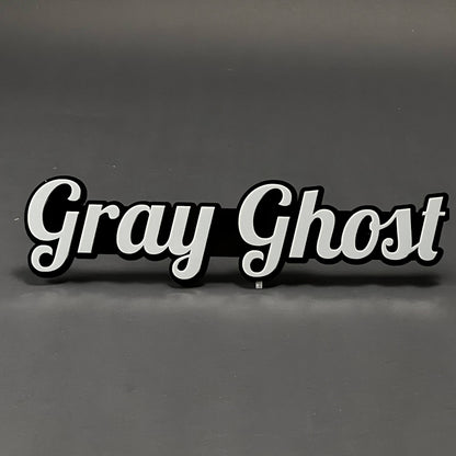 1PC Gray Ghost 3D Acrylic Badge - Car Truck Emblem Fender Tailgate Trunk Sticker