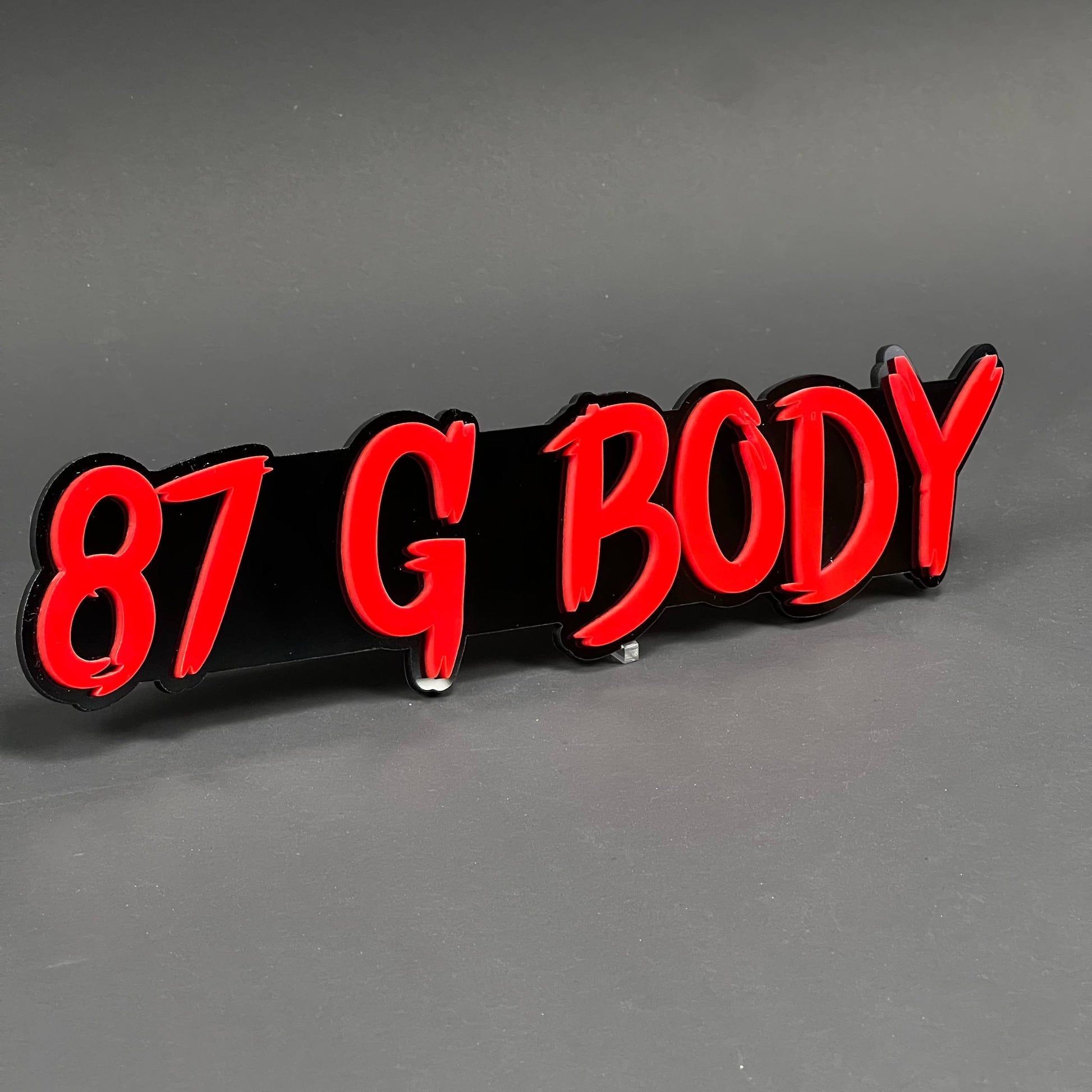1PC 87 G BODY 3D Acrylic Badge - Car Truck Emblem Fender Tailgate Trunk Sticker
