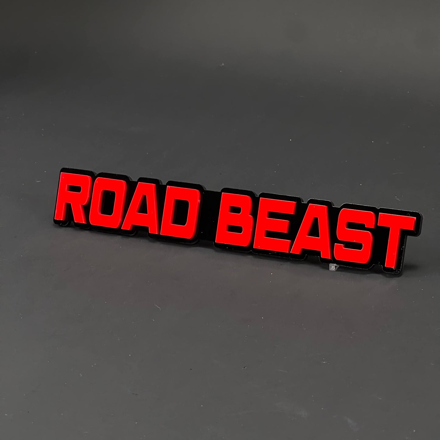 1PC ROAD BEAST 3D Acrylic Badge - Car Truck Emblem Fender Tailgate Trunk Sticker
