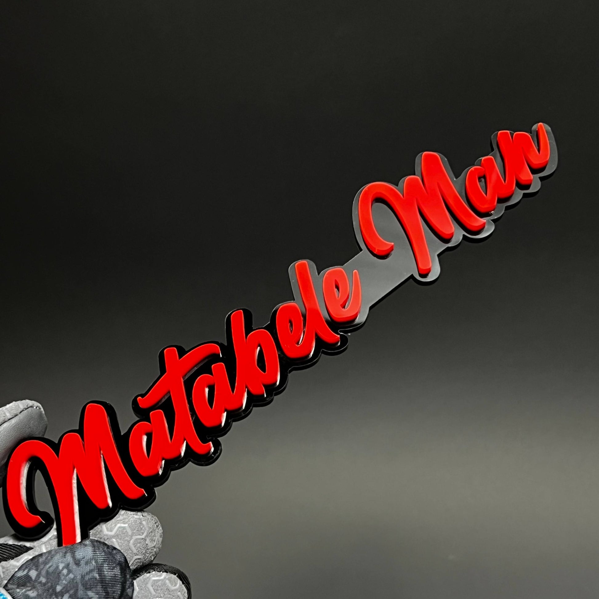 1PC Matabele Man 3D Acrylic Badge - Car Truck Emblem Fender Sticker
