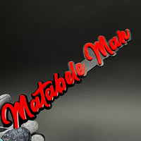1PC Matabele Man 3D Acrylic Badge - Car Truck Emblem Fender Sticker