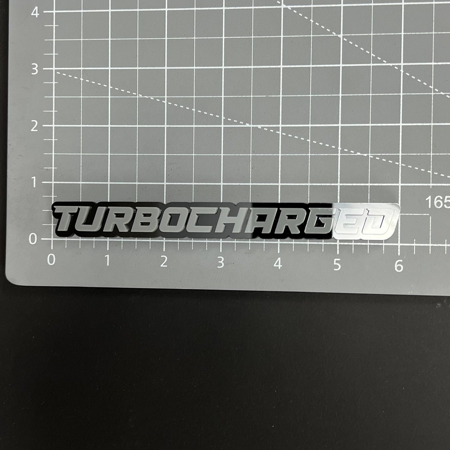 1PC TURBOCHARGED 3D Acrylic Badge - Car Truck Emblem Fender Sticker