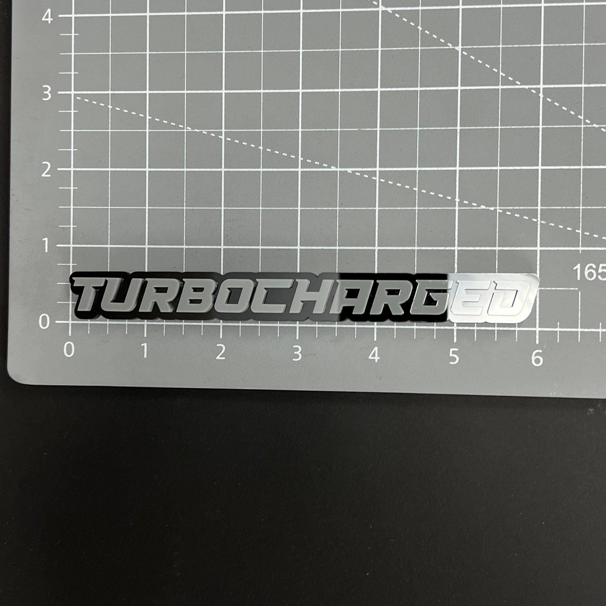 1PC TURBOCHARGED 3D Acrylic Badge - Car Truck Emblem Fender Sticker