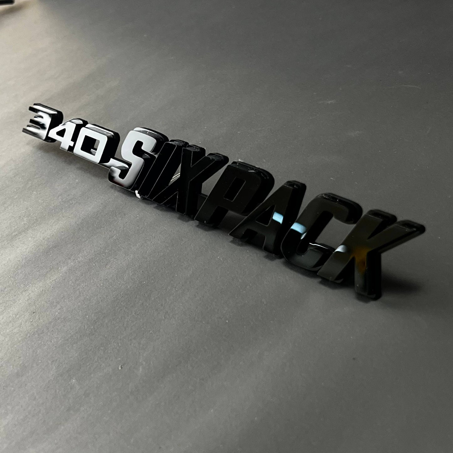 1PC 340 SIXPACK 3D Acrylic Badge - Car Truck Emblem Fender Sticker