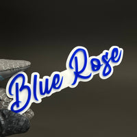 1PC Blue Rose 3D Acrylic Badge - Car Truck Emblem Fender Tailgate Trunk Sticker