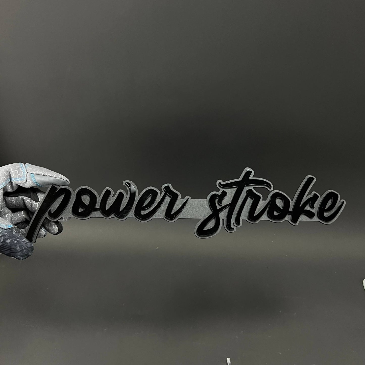 1PC power stroke 3D Acrylic Badge - Car Truck Emblem Fender Sticker