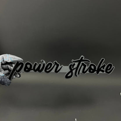 1PC power stroke 3D Acrylic Badge - Car Truck Emblem Fender Sticker