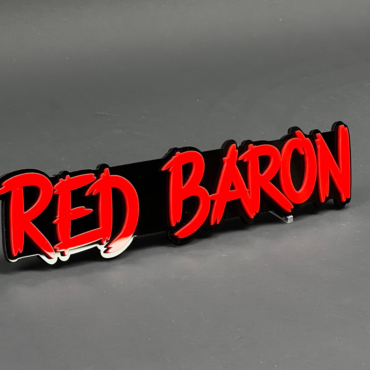 1PC RED BARON 3D Acrylic Badge - Car Truck Emblem Fender Tailgate Trunk Sticker
