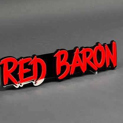 1PC RED BARON 3D Acrylic Badge - Car Truck Emblem Fender Tailgate Trunk Sticker