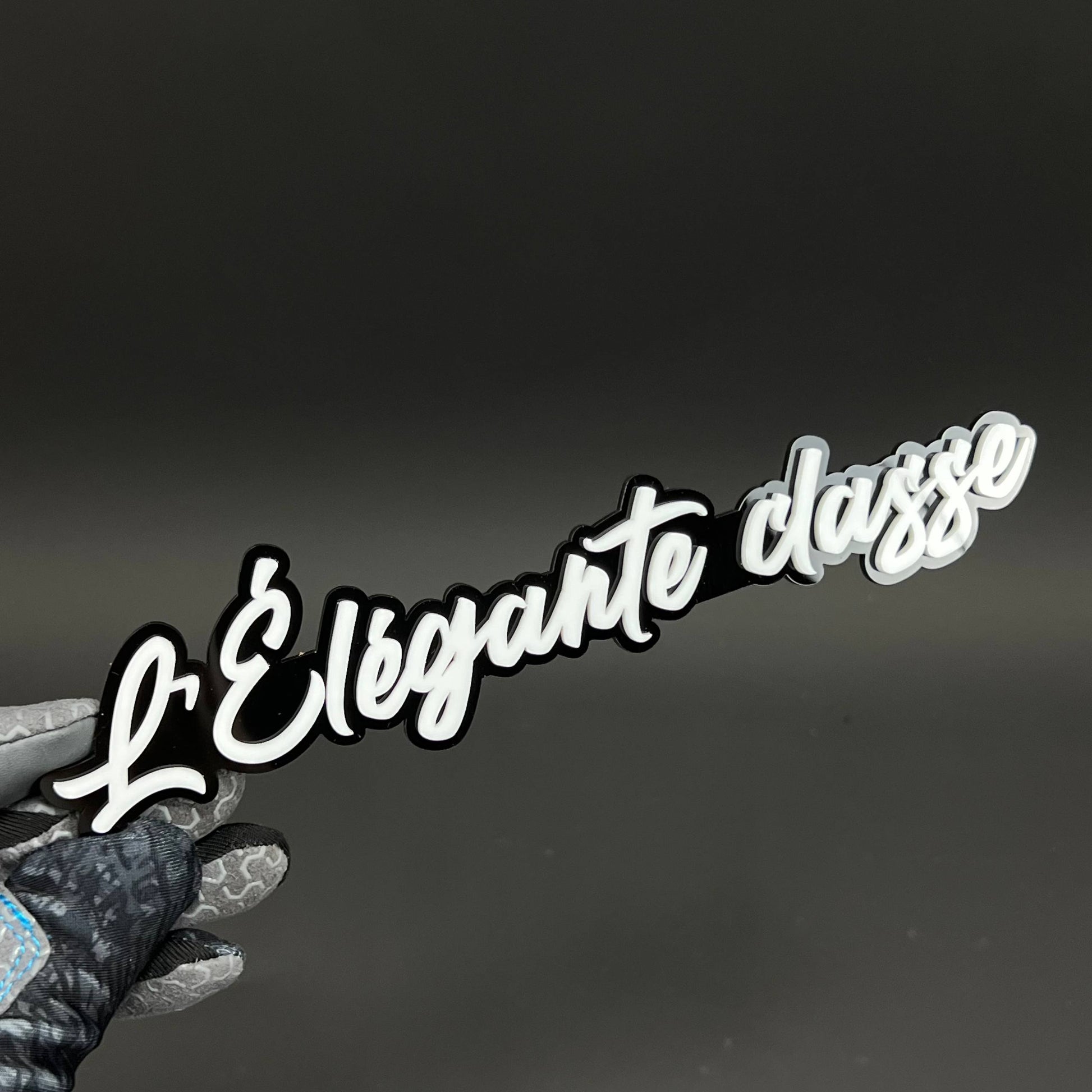1PC L'Elegante classe 3D Acrylic Badge - Car Truck Emblem Fender Sticker