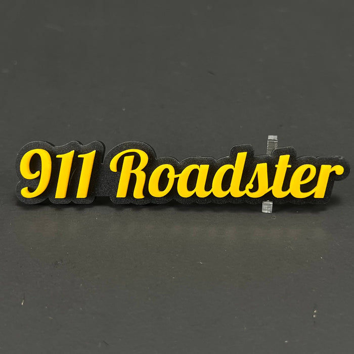 1PC 911 Roadster (Yellow) 3D Acrylic Badge - Car Truck Emblem Fender Sticker