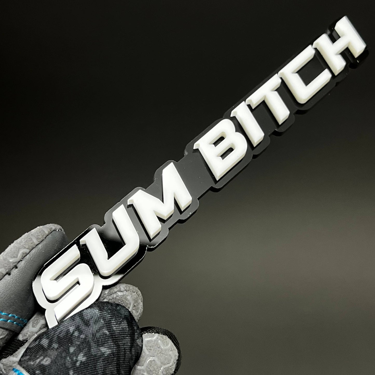 1PC SUM BITCH 3D Acrylic Badge - Car Truck Emblem Fender Tailgate Trunk Sticker