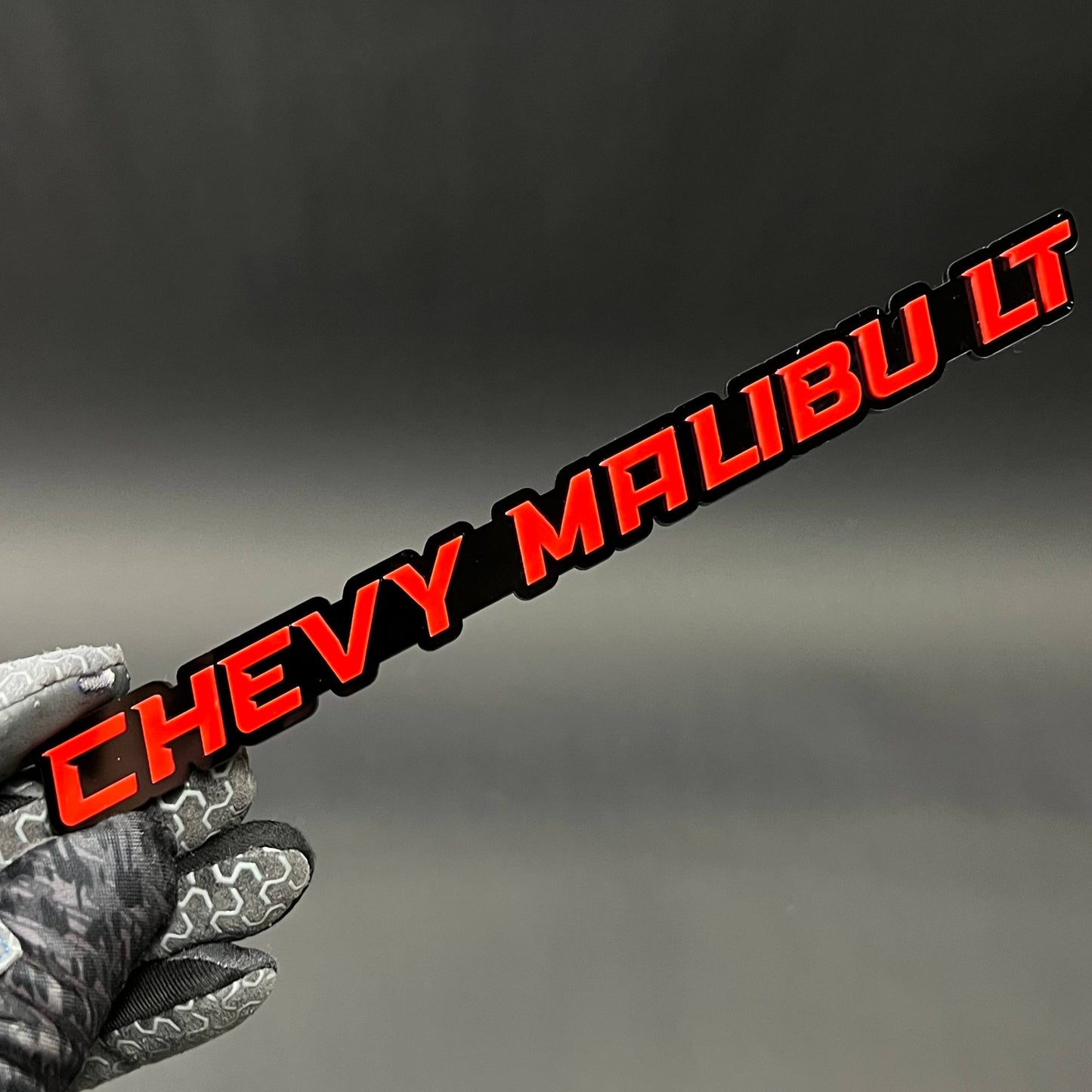 1PC CHEVY MALIBU LT 3D Acrylic Badge - Car Truck Emblem Fender Sticker