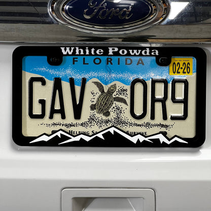 1PC White Powda 3D Acrylic Badge - Car Truck Emblem Fender Sticker