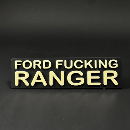 1PC FORD FUCKING RANGER 3D Acrylic Badge - Car Truck Emblem Fender Sticker