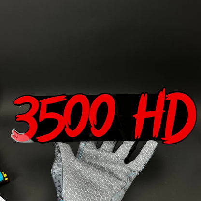 1PC 3500 HD 3D Acrylic Badge - Car Truck Emblem Fender Tailgate Trunk Sticker