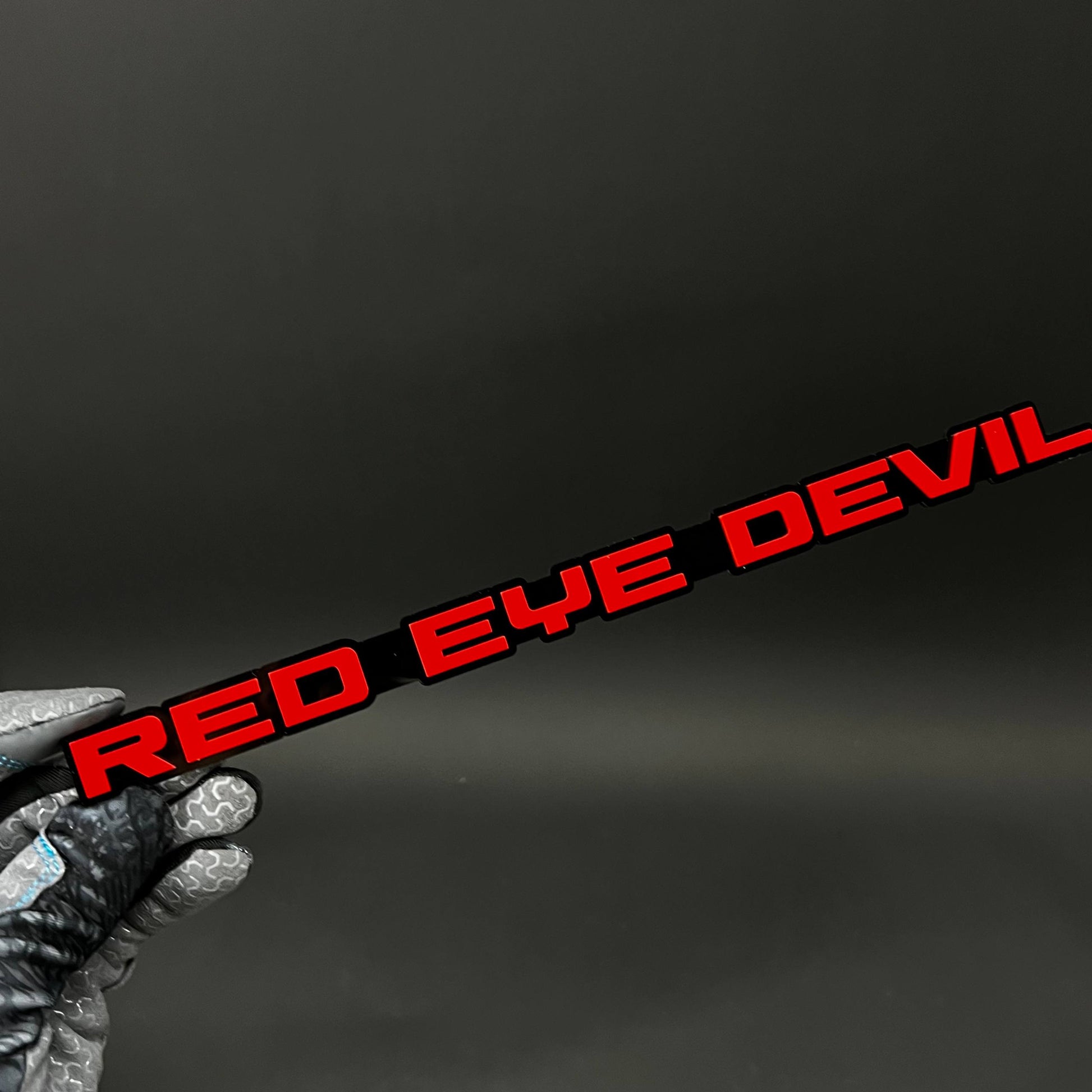 1PC RED EYE DEVIL 3D Acrylic Badge - Car Truck Emblem Fender Sticker