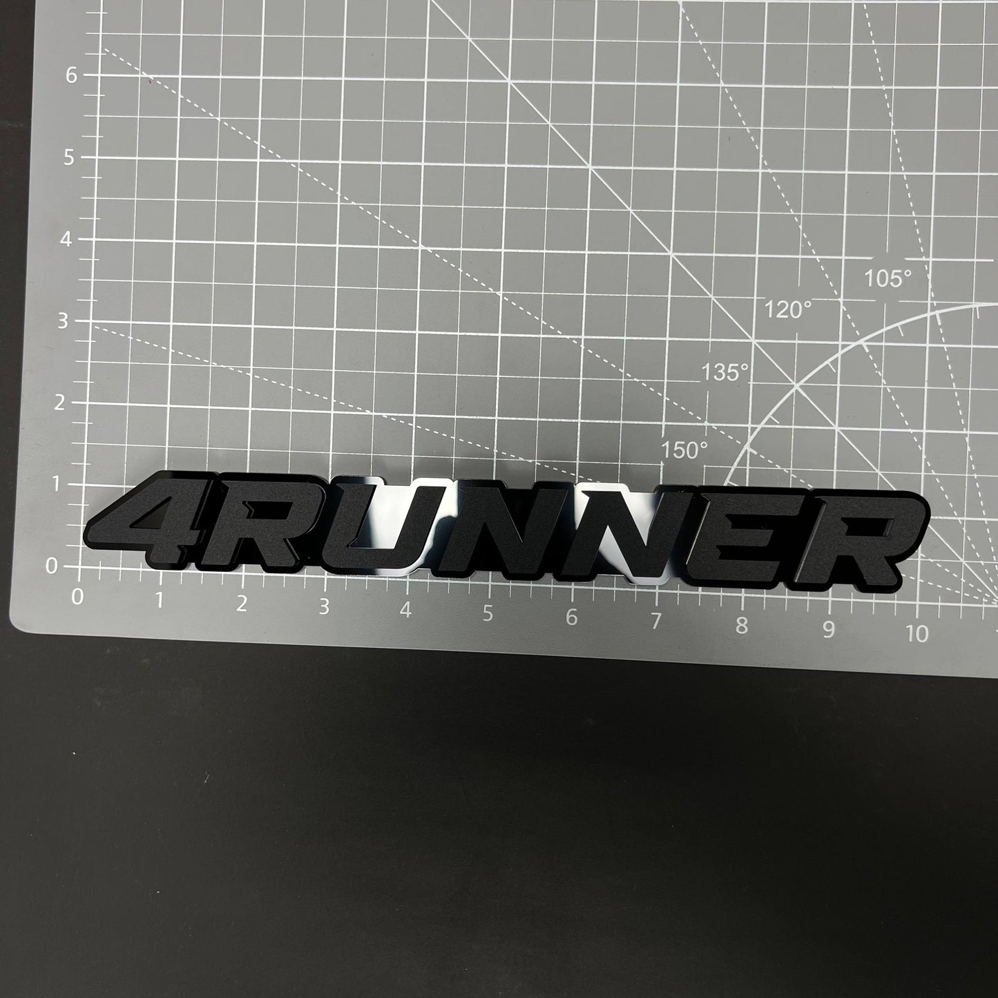1PC 4RUNNER (Black) 3D Acrylic Badge - Car Truck Emblem Fender Sticker