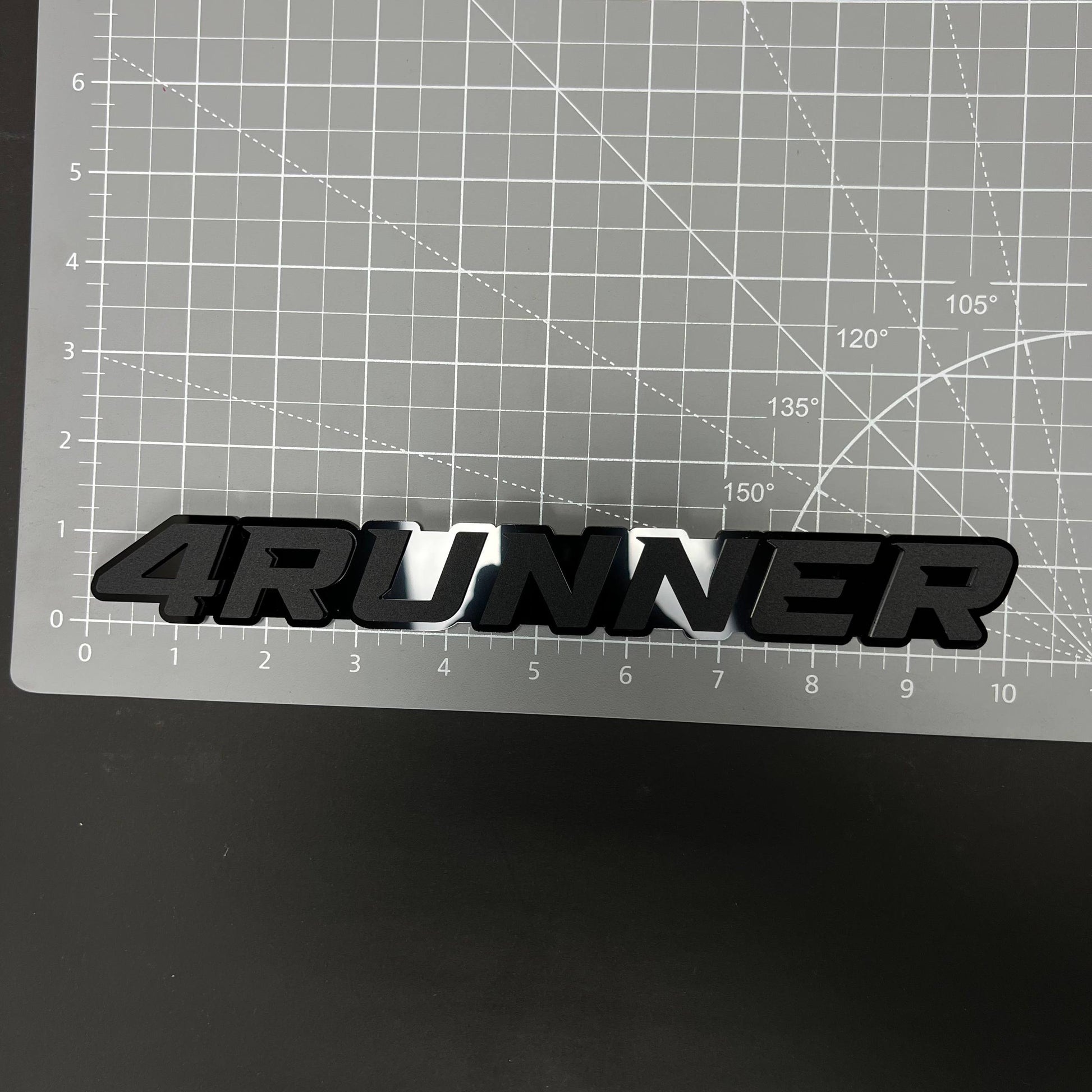 1PC 4RUNNER (Black) 3D Acrylic Badge - Car Truck Emblem Fender Sticker