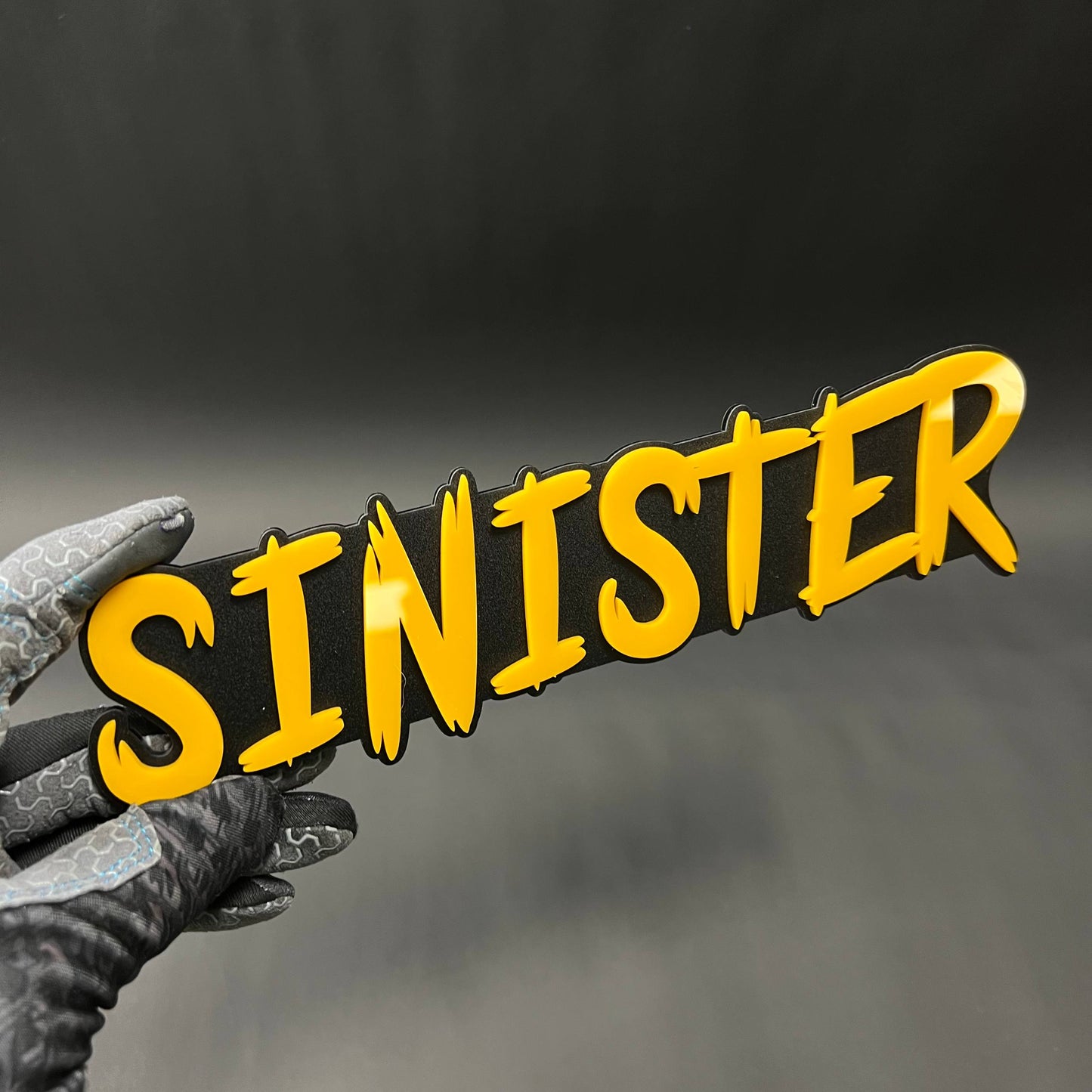 1PC SINISTER 3D Acrylic Badge - Car Truck Emblem Fender Tailgate Trunk Sticker