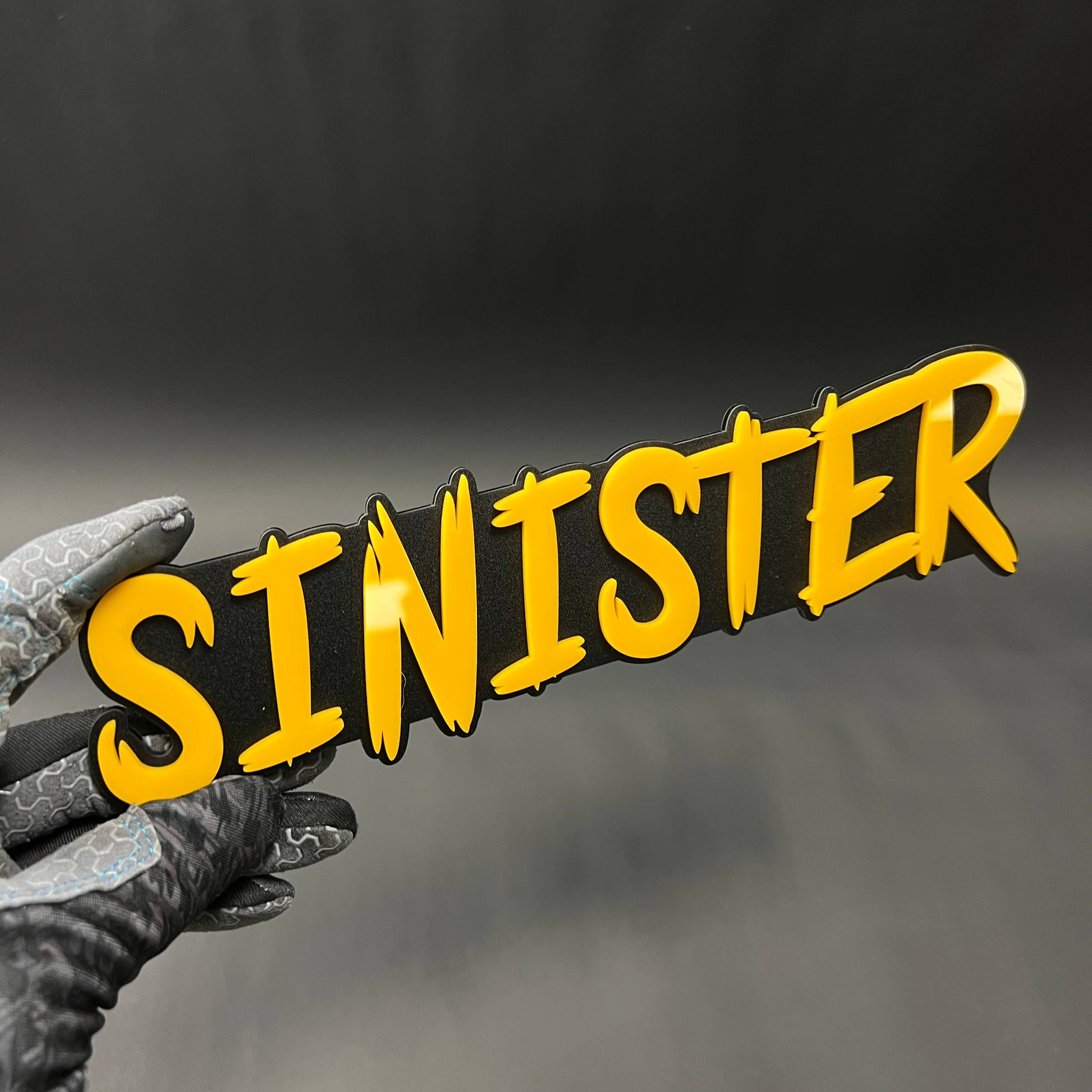 1PC SINISTER 3D Acrylic Badge - Car Truck Emblem Fender Tailgate Trunk Sticker
