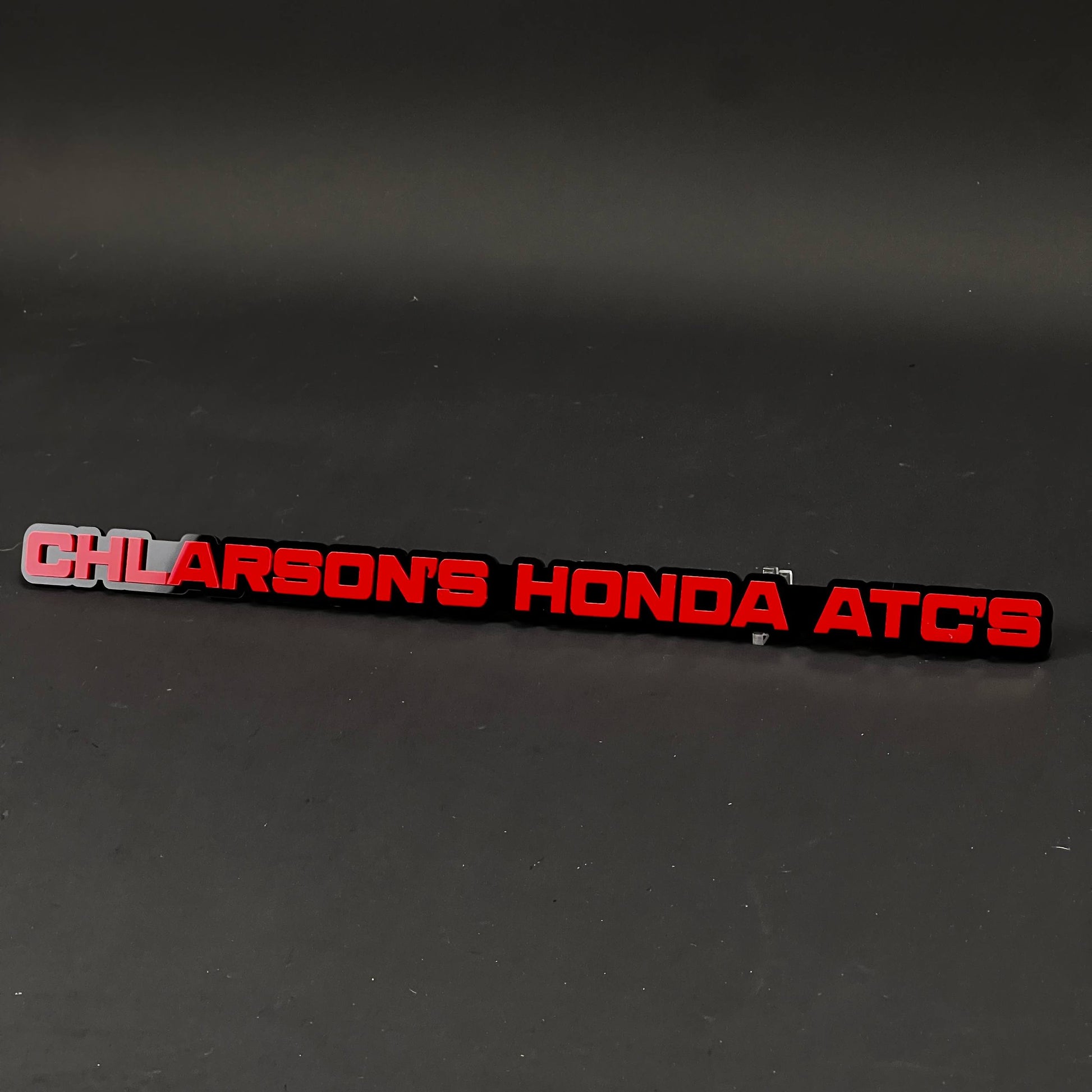 1PC CHLARSON'S HONDA ATC'S 3D Acrylic Badge - Car Truck Emblem Fender Sticker