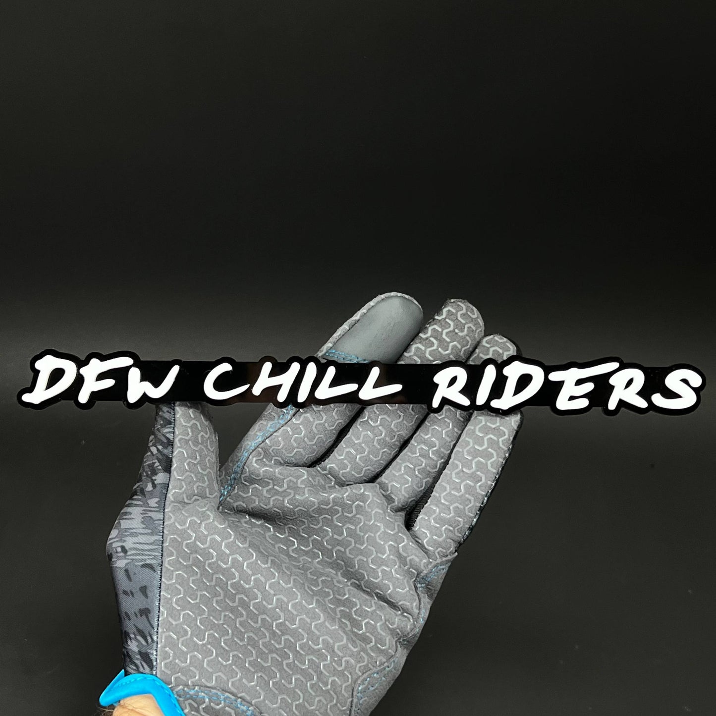 1PC DFW CHILL RIDERS 3D Acrylic Badge - Car Truck Emblem Fender Sticker