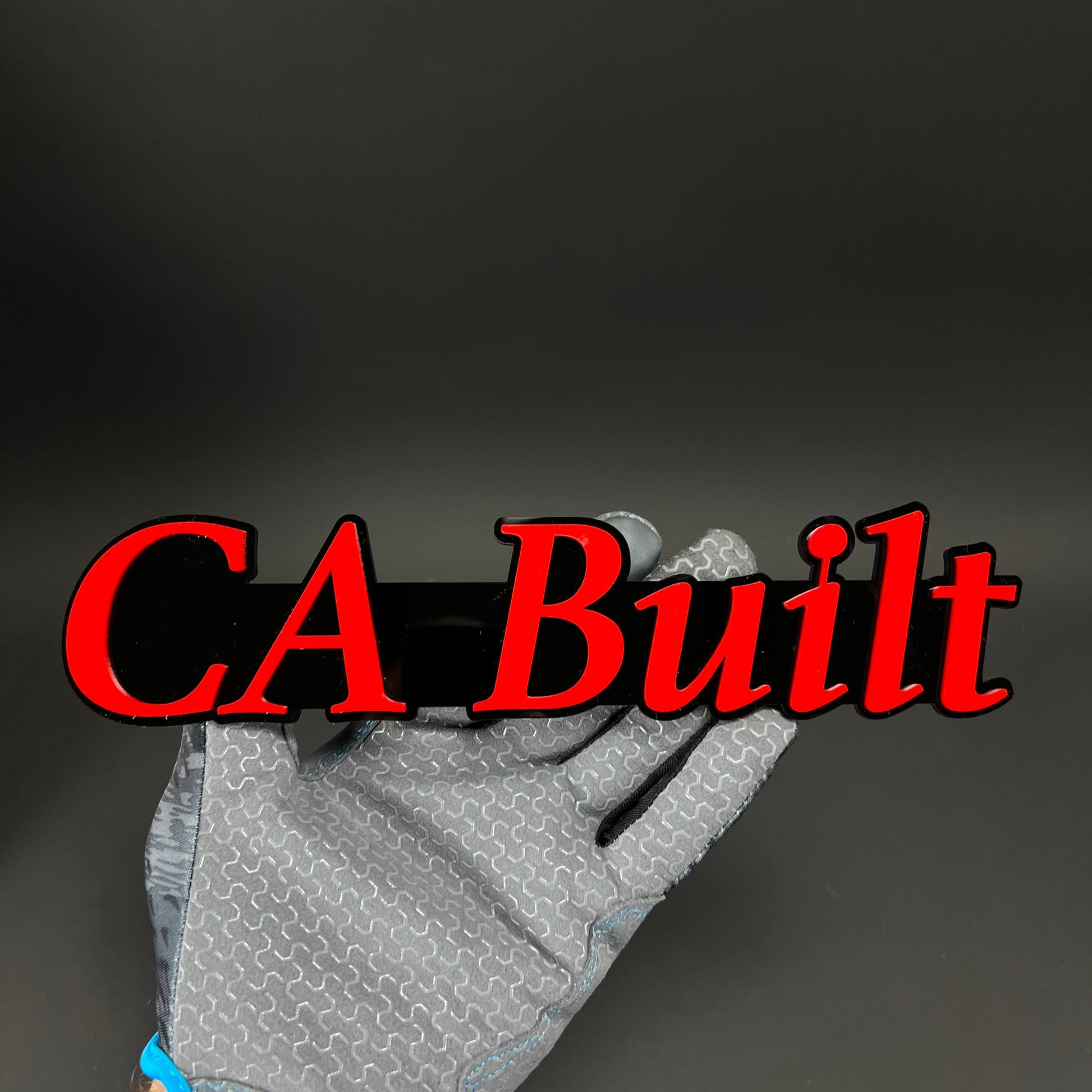 1PC CA Built 3D Acrylic Badge - Car Truck Emblem Fender Tailgate Trunk Sticker