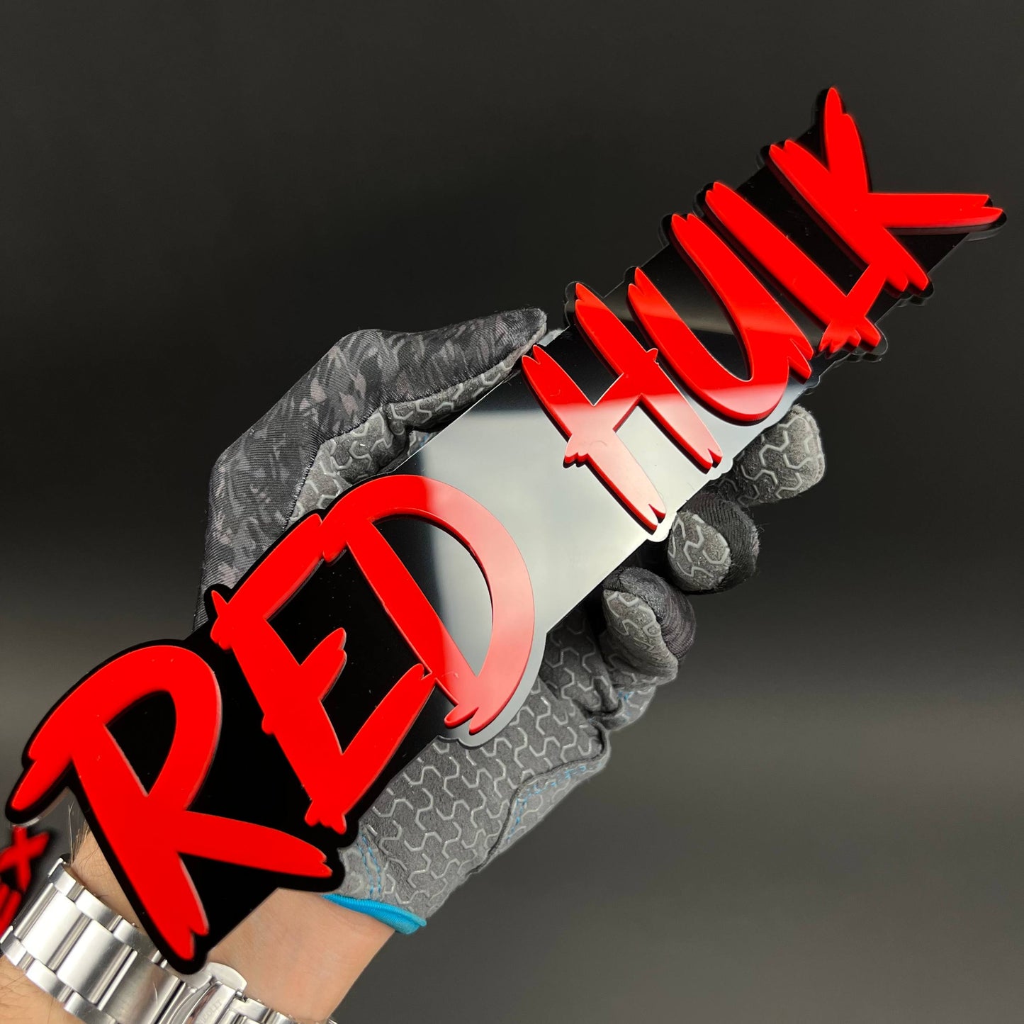 1PC RED HULK 3D Acrylic Badge - Car Truck Emblem Fender Tailgate Trunk Sticker
