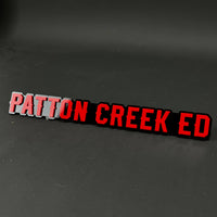 1PC PATTON CREEK ED 3D Acrylic Badge - Car Truck Emblem Fender Sticker