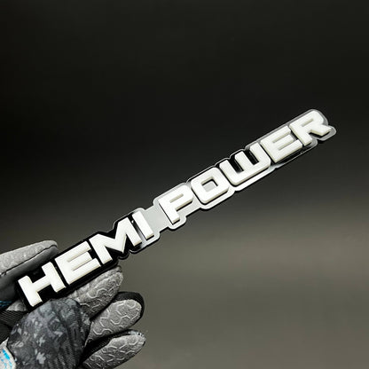 1PC HEMI POWER 3D Acrylic Badge - Car Truck Emblem Fender Tailgate Trunk Sticker