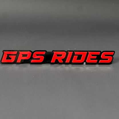 1PC GPS RIDES 3D Acrylic Badge - Car Truck Emblem Fender Tailgate Trunk Sticker