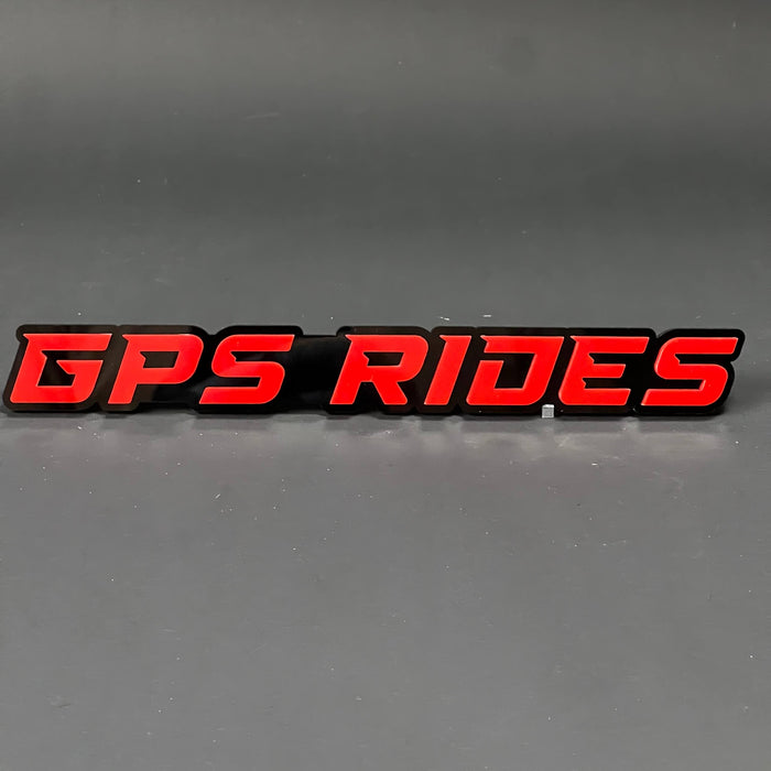1PC GPS RIDES 3D Acrylic Badge - Car Truck Emblem Fender Tailgate Trunk Sticker