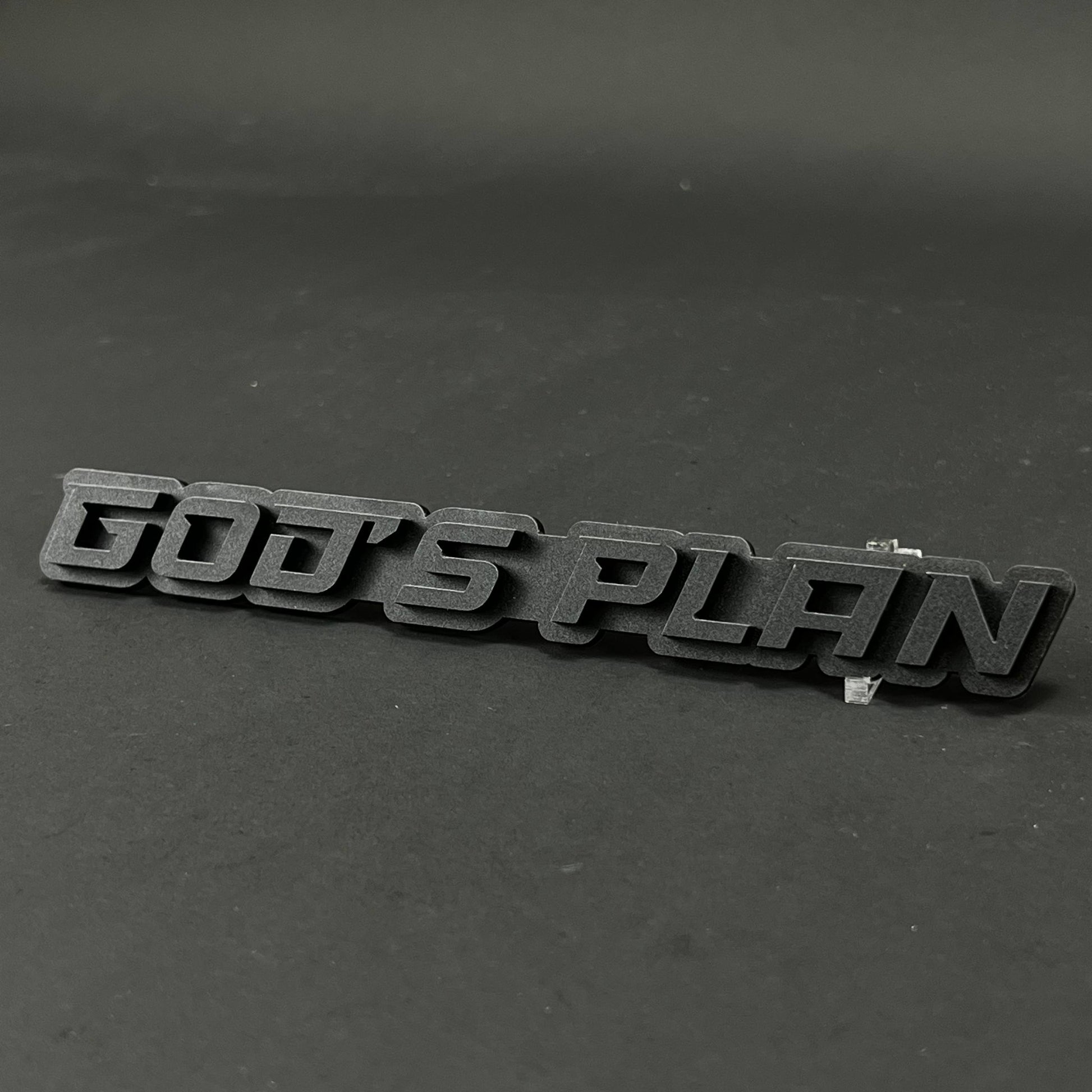 1PC GOD'S PLAN 3D Acrylic Badge - Car Truck Emblem Fender Tailgate Trunk Sticker